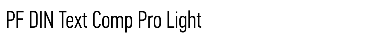 PF DIN Text Comp Pro Light image